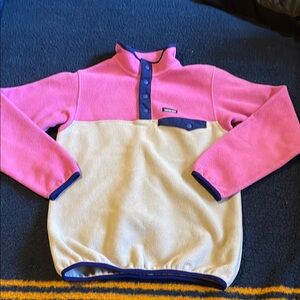 Patagonia Pink and Cream Kids Sweatshirt